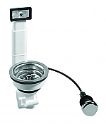 Afvoerkorfplug 3,5" met 6/4 aansluiting zonder overloop met waste