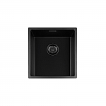 Lorreine Black Quartz Series spoelbak 3440cm Plug Zwart 34BQ-FU LEVERBAAR EIND JUNI
