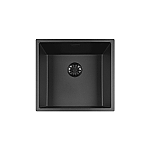 Lorreine Black Quartz Series spoelbak 40×40cm Plug Zwart 40BQSP-FU LEVERBAAR WEEK 51 Lorreine Black Quartz Series spoelbak 40×40cm Plug Zwart 40BQSP-FU LEVERBAAR WEEK 51