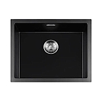 Lorreine Black Quartz Series spoelbak 50×40cm Plug Inox 50BQSP-FU-Inox Lorreine Black Quartz Series spoelbak 50×40cm Plug Inox 50BQSP-FU-Inox