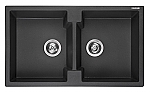 Reginox Amsterdam 20 spoelbak 86x50cm Black Silvery R31001