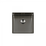 Lorreine Slim Series spoelbak 40x40cm Gun Metal 40SL1016-GUNMETAL