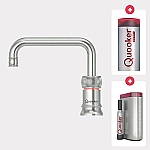 Quooker Cube Classic Nordic single tap square RVS met Combi reservoir Quooker Cube Classic Nordic single tap square RVS met Combi reservoir