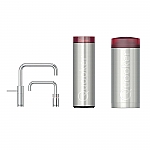 Quooker Cube Nordic Twintaps square chroom met Combi reservoir Quooker Cube Nordic Twintaps square chroom met Combi reservoir