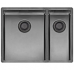 Reginox New York spoelbak 34x40+18x40 (L) OKG Comfort Gun Metal II R39205