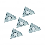 LED 12V Onderbouw set Astra 5 Spots kleur Rvs LEDSET5AST