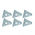 LED 12V Onderbouw set Astra 6 Spots kleur Rvs LEDSET6AST