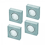 LED 12V Onderbouw set Box 4 Spots kleur Rvs LEDSET4BOX
