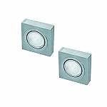 LED 12V Onderbouw set Box 2 Spots kleur Rvs LEDSET2BOX