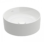 V&B Collaro opzetwastafel rond 40cm zonder overloop ceramicplus wit alpin