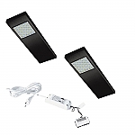 Dotty LED set van 2 onderbouw spots met schakelaar 12V ZWART LVSET2DOTSZ