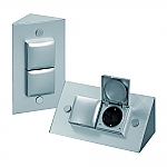 Stopcontact hoekzuil met 2 contactdozen kleur Rvs