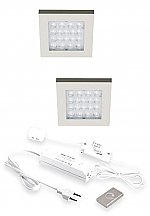 Hera EQ-Wi LED set van 2 inbouw spots 24V/15W RVS-look Hera EQ-Wi LED set van 2 inbouw spots 24V/15W RVS-look