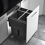 Hailo Euro Cargo 600 afvalsysteem voor kastbreedte 60cm grijs 90 liter (2x35+2x10)