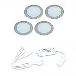 Hera FR-68 Led set van 4 spots 24V/30W RVS look