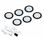 Hera FR-68 Led set van 6 spots met dimmer controller afstandsbediening 24V/30W zwart