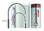 Quooker Cube Nordic Twintaps round chroom met Combi reservoir
