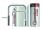 Quooker Cube Nordic Twintaps square chroom met Combi reservoir 