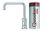 Quooker Classic Nordic single tap square chroom met Combi reservoir