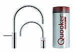 Quooker Nordic Twintaps round chroom met Combi reservoir Quooker Nordic Twintaps round chroom met Combi reservoir