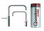 Quooker Nordic Twintaps square chroom met Combi reservoir Quooker Nordic Twintaps square chroom met Combi reservoir