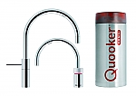 Quooker Nordic Twintaps round chroom met Combi+ reservoir Quooker Nordic Twintaps round chroom met Combi+ reservoir