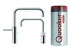 Quooker Nordic Twintaps square chroom met Combi+ reservoir Quooker Nordic Twintaps square chroom met Combi+ reservoir