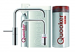 Quooker Cube Nordic Twintaps square chroom met Combi+ reservoir