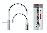 Quooker Nordic Twintaps round chroom met Pro3 reservoir Quooker Nordic Twintaps round chroom met Pro3 reservoir