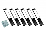 Rettangolo Emotion LED set van 6 spots met emotion kleur / dim wandschakelaar 12 V zwart