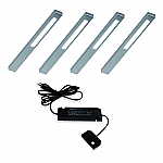Slim Led set van 4 spots 12V RVS LVSET4SLIMI