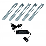 Slim Led set van 5 spots 12V RVS LVSET5SLIMI