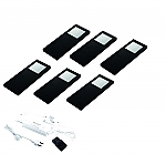 Hera Slim-Pad-F LED set van 6 spots met dimmer led sets 24V zwart LVSET6SPFDZ
