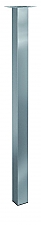 Maatwerk Tafelpoot op maat tot hoogte 1100 mm. Kokerprofiel 60x60mm kleur Rvs